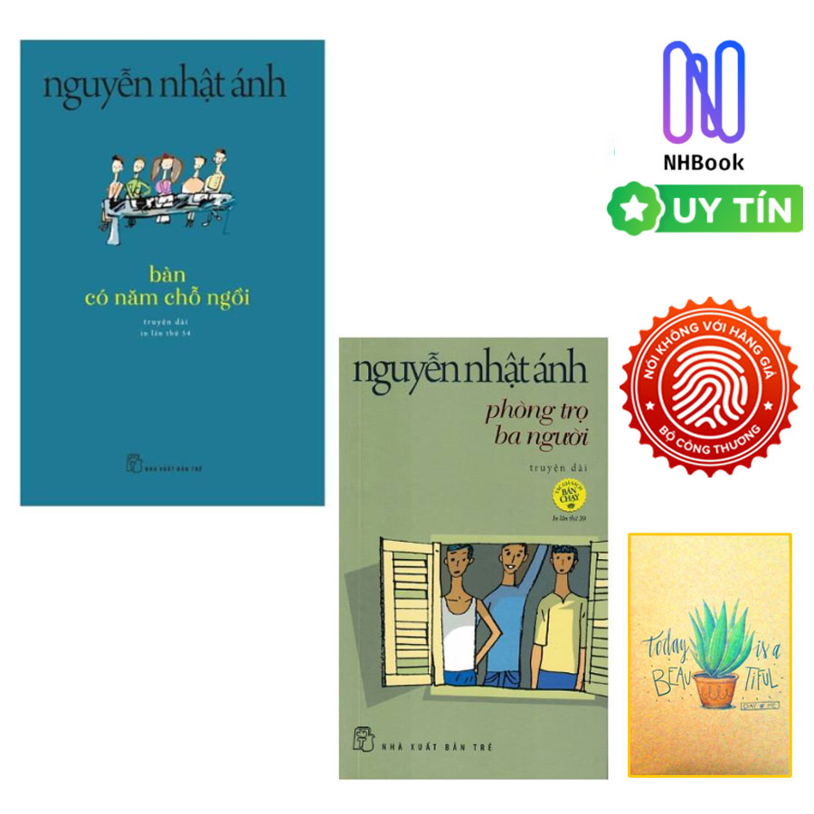 Combo Bàn Có Năm Chỗ Ngồi và Phòng Trọ Ba Người ( Tặng Kèm Sổ Tay Xương Rồng )