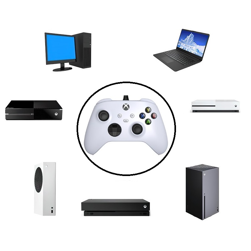 Gamepad  Xbox One X White - cho máy tính, laptop - hàng nhập khẩu