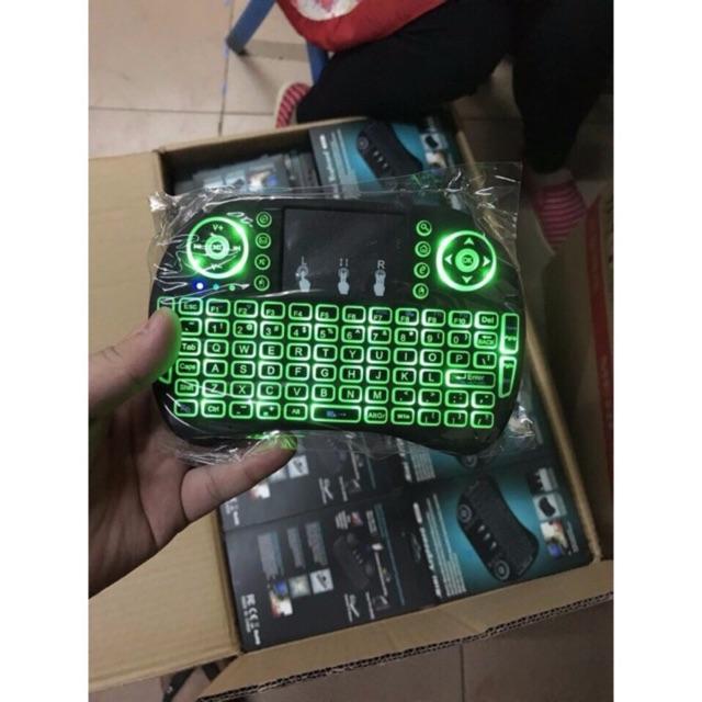 Bàn phím mini UKB-500 có led ko dây sử dụng pin 5c sạc được