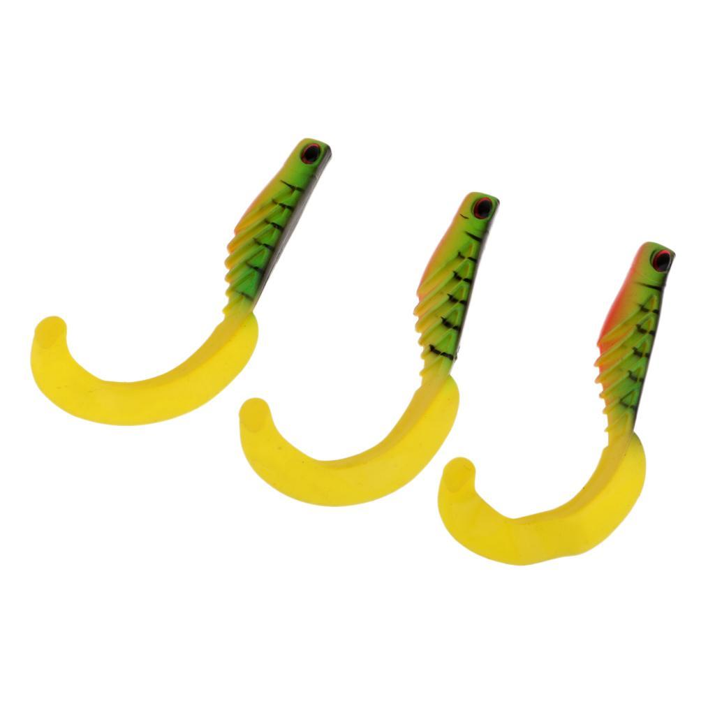 3pcs Soft Fishing Lure Baits Fishing Lure Simulation Bait Fish Made of durable Silica gel Easy to use