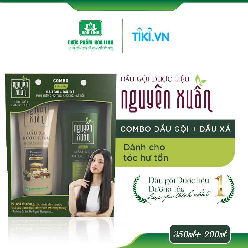 Bộ sản phẩm Dầu gội 200ml và Dầu xả 180ml Nguyên Xuân dưỡng tóc chuyên sâu