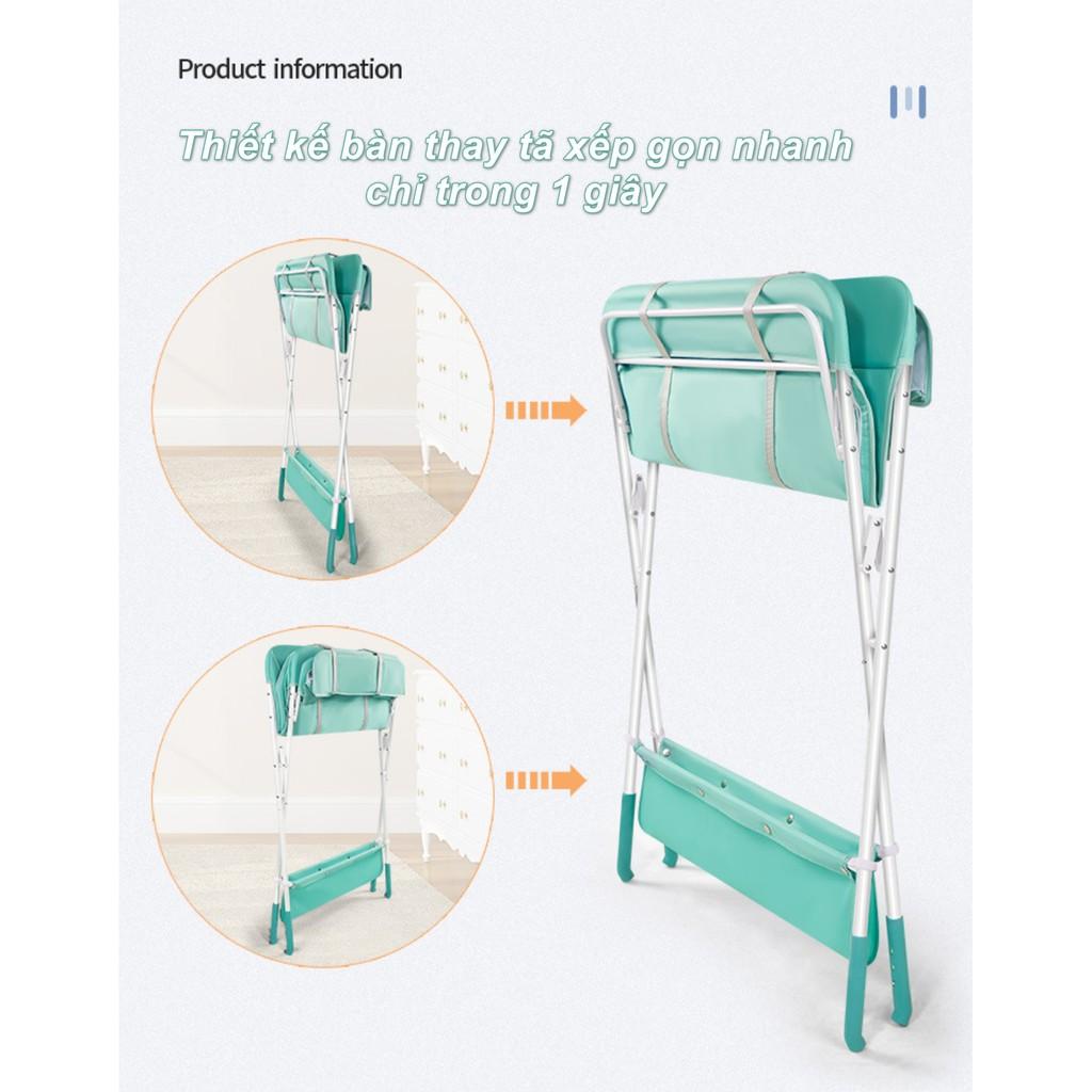 Bàn thay tã thay quần áo cho bé BlueSave 77x62x95cm xếp gọn