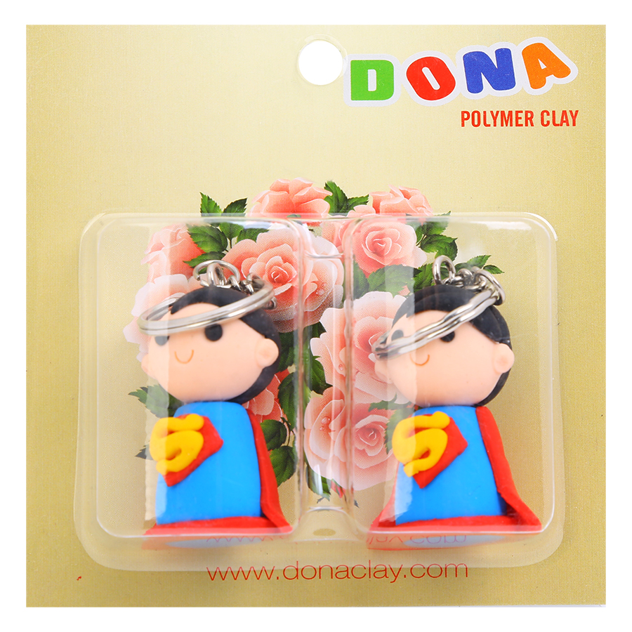 Móc Khóa Đôi Superman Dona Clay SM02