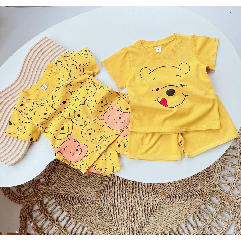 SET 2 BỘ ĐÙI BÉ COTTON VÀNG GẤU POOH