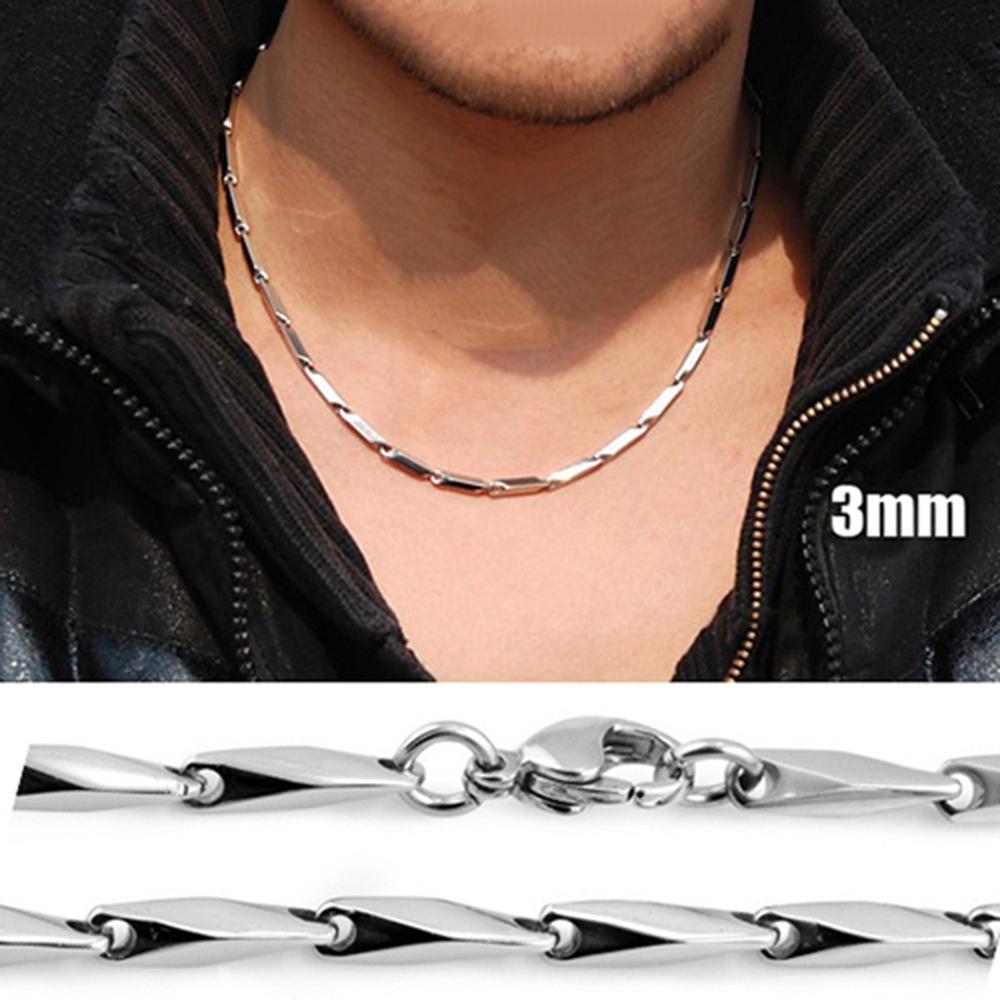 Dây chuyền nam titan cao cấp sang trọng inox thép không gỉ hỏa tiển trơn trangsucpt cỡ 2mm PTDCNA12