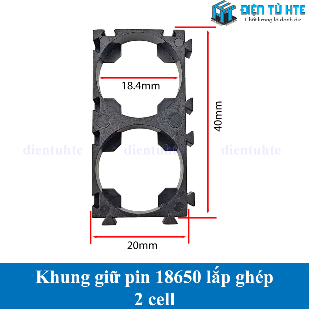 Bộ 5 cái Khung giữ Pin 18650 2 cell lắp ghép