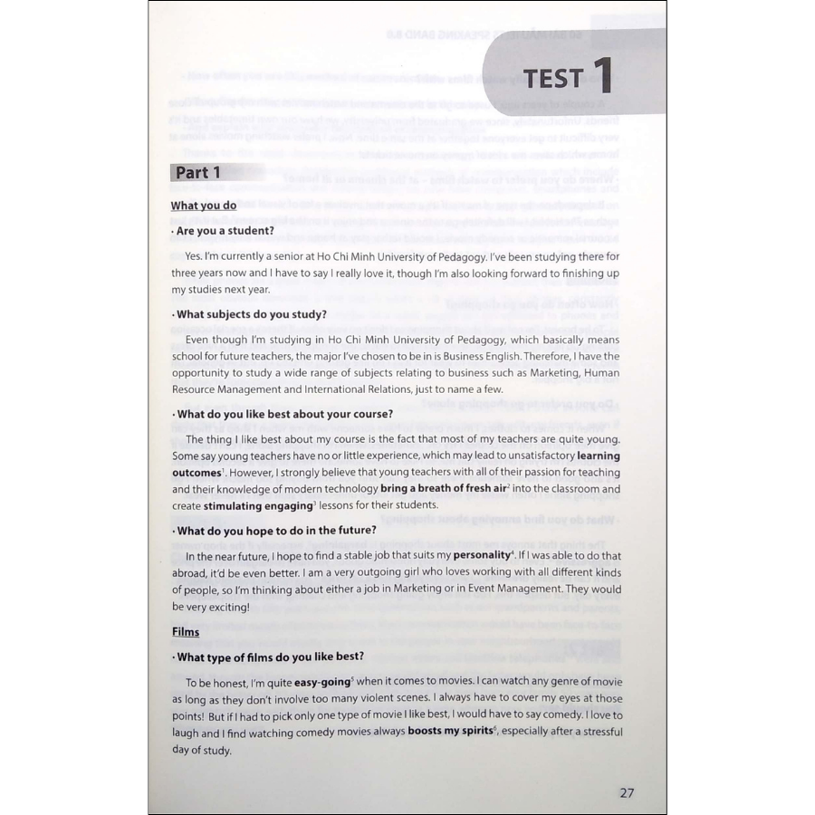 60 Bài Mẫu IELST Và Bộ Từ Vựng Theo Từng Chủ Điểm - Speaking Band 8.0