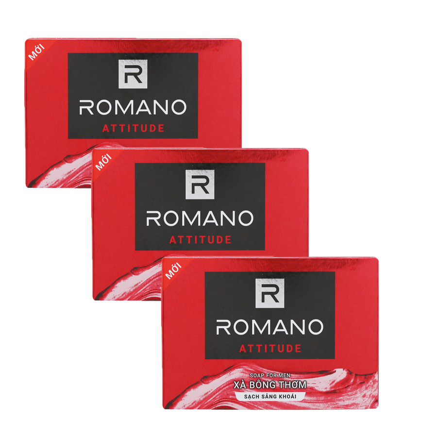 Combo 3 Xà bông tắm Romano Attitude 90g*3-Tặng 5 Gói dầu gội Romano Attitude