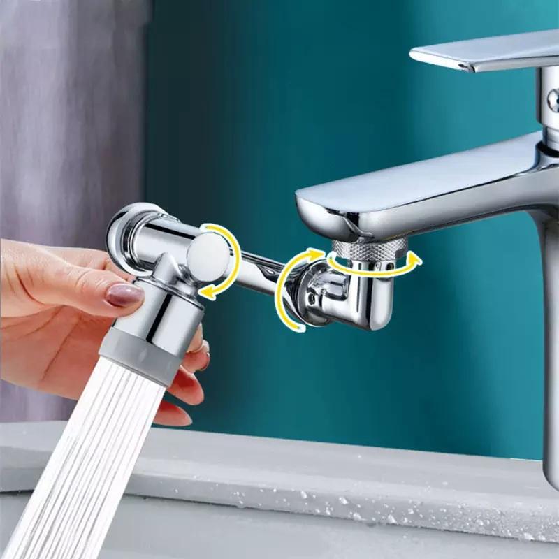 Đầu nối vòi Lavabo, vòi nước thông minh xoay 1080 độ nhựa ABS với 2 chế độ nước tiện dụng
