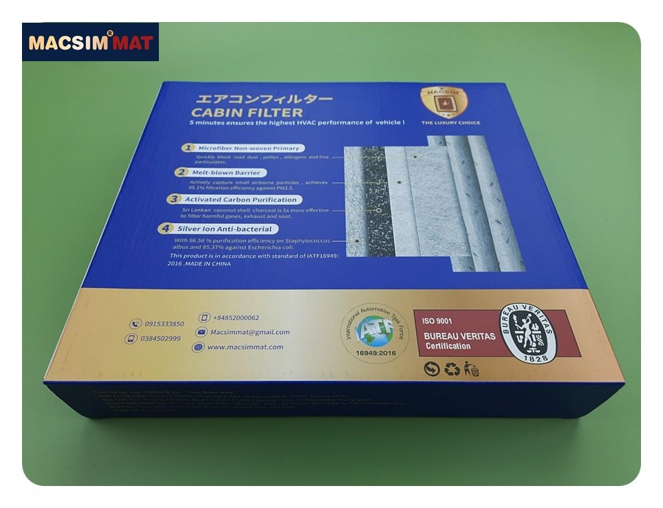 Lọc gió điều hòa cao cấp Macsim N95 xe ô tô Audi A4 2009 - 2017