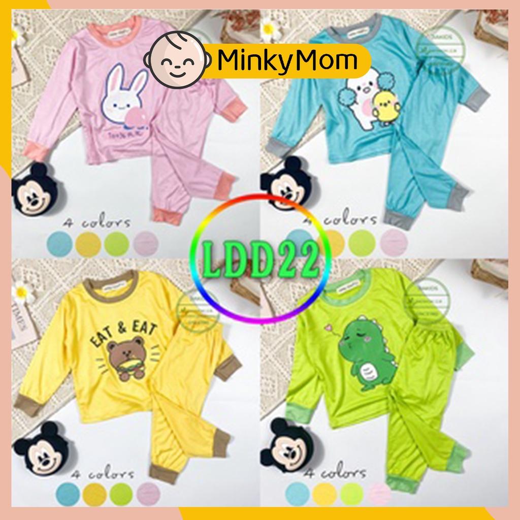 Bộ Dài Tay Cho Bé LDD22 Đồ Bộ Thun Lạnh Cao Cấp Mềm Mịn Thoáng Mát Hàng Chuẩn Loại 1 MINKY MOM Dễ Chịu, Thoải Mái Cho Bé