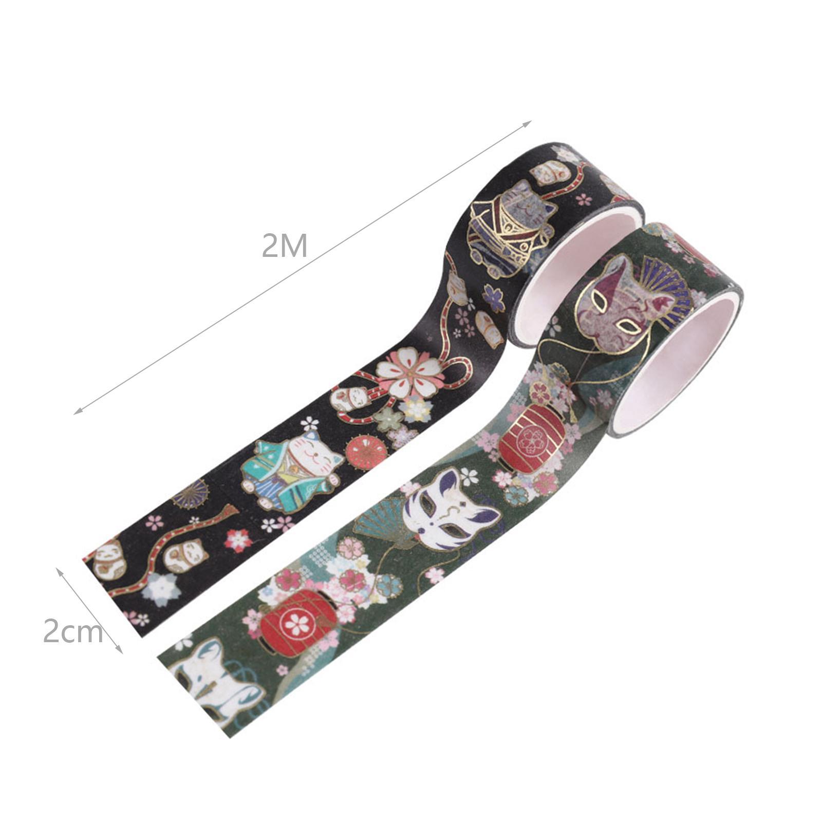 12x Wide Washi Tapes Adhesive Decorative Sticker Masking DIY