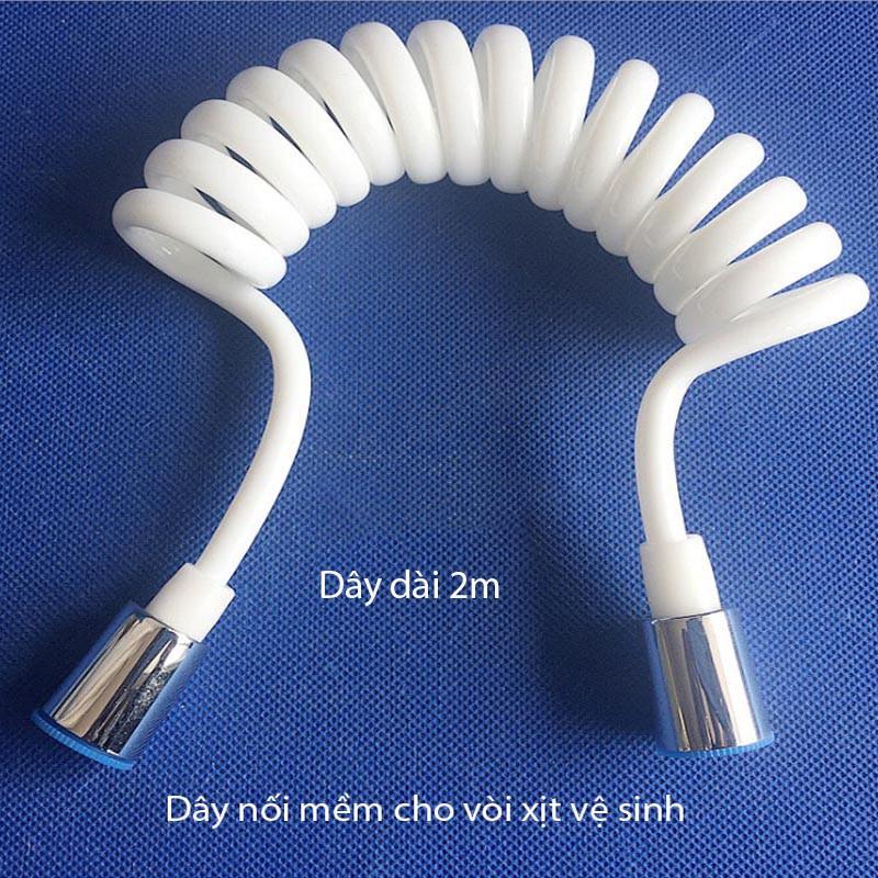 Dây mềm cho vòi xịt vệ sinh uốn hình lò xo bằng nhựa PU dài (dài 1.5-2m)