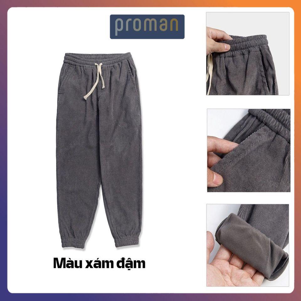 Quần Jogger Ống Rộng NHUNG TĂM Nam Nữ Thể Thao Bo Gấu Vải Dày Dặn JO06 RPOMAN