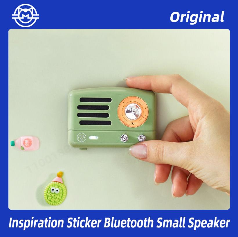 Nhãn dán âm thanh MUZEN RADIO Elvis, Loa Bluetooth nhỏ, Nhãn dán tủ lạnh, Trang trí nhà bếp sáng tạo, Quà tặng cổ điển Màu sắc: Xanh quân đội