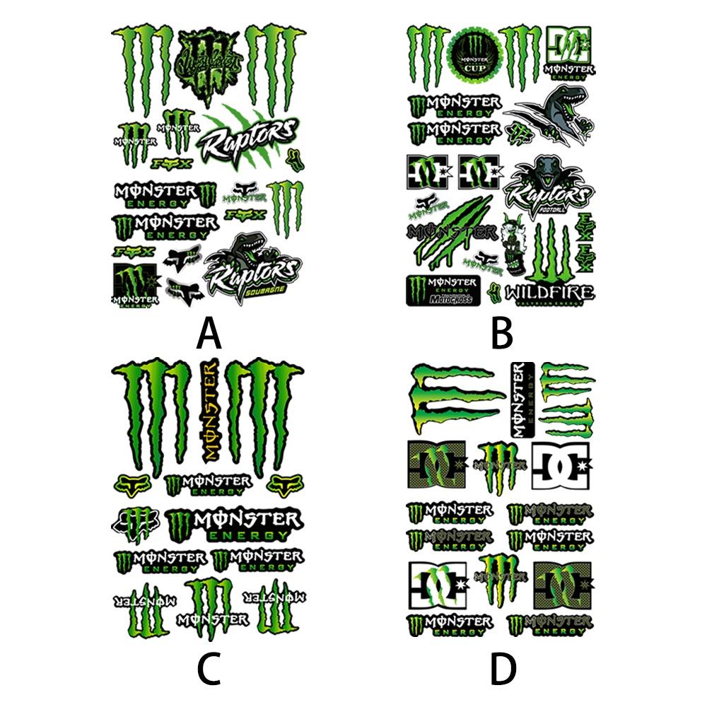 Monster Energy Sticker Reflective Logo Decal Xe máy Sửa đổi Hình dán Không thấm nước