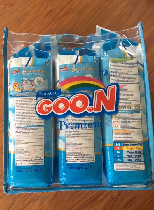 Com bo 2 Tã dán Goo.n Premium NB42 miếng (newborn-5kg) - Tặng 1 bịch Tã dán Goo.n Premium S36 miếng