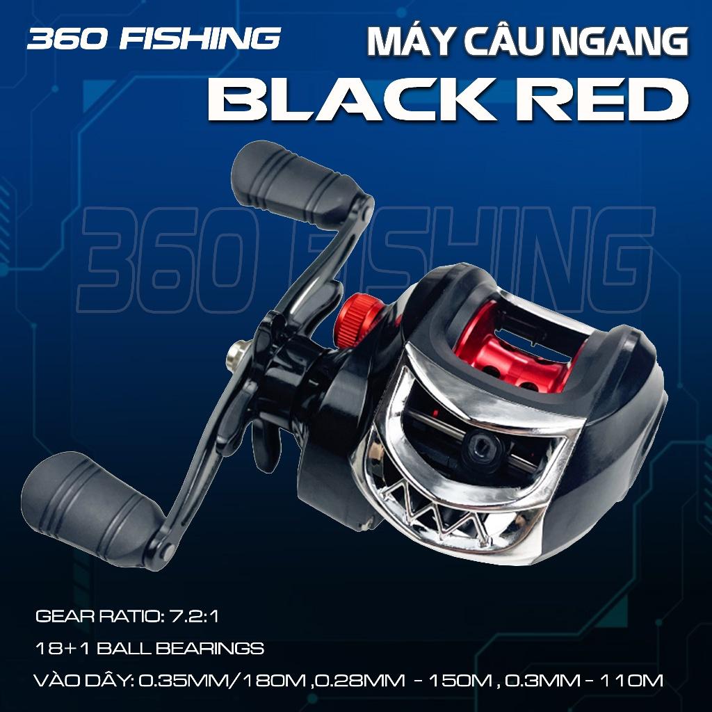 Máy Câu Ngang Black Red Máy Câu Lure Tay Trái Và Tay Phải Chất Lượng Giá Tốt AnhNamFishing - Đen Đỏ 2