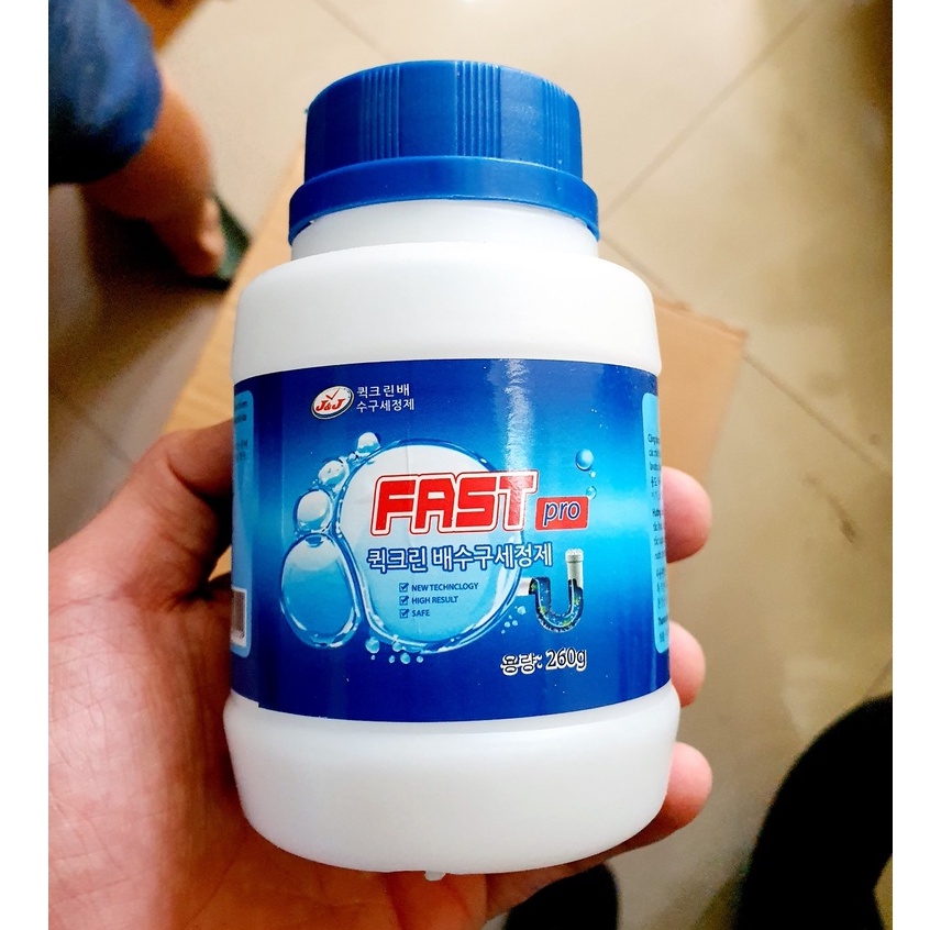 Bột Thông Tắc Cống Bồn Cầu Bồn Vệ Sinh Rửa Mặt Cực Mạnh Loại Lớn 260gram ZA02 - Egreen Dùng 1 Lần