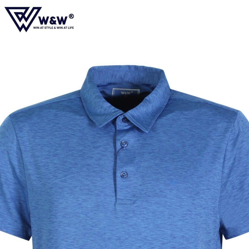 Áo Thun Polo Nam W&amp;W Dáng Regular Fit- Cổ Bẻ Đức Thiết Kế Ba Cúc Cài Ngắn Tay, Chất Liệu Thoáng Mát WPO75R