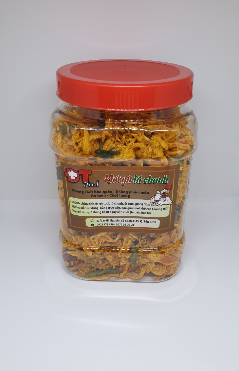 Khô Gà Lá Chanh Thượng Hạng DTfood (500g)