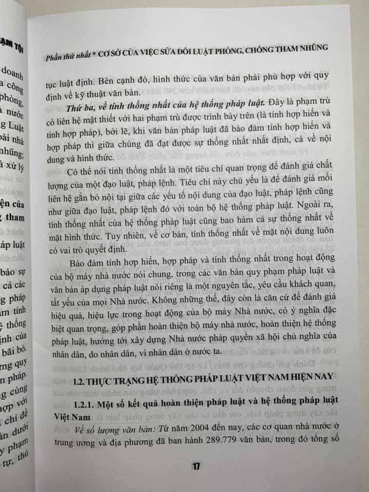 Pháp Luật về phòng, chống tham nhũng và xử lý các hành vi phạm tội