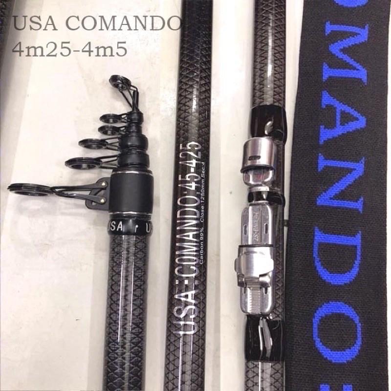 Cần câu lục xa bờ Comando USA 4m25 và 4m5 Hàng loại 1 cần tải cá 20kg y hình xả kho ( giá siêu khuyến mại
