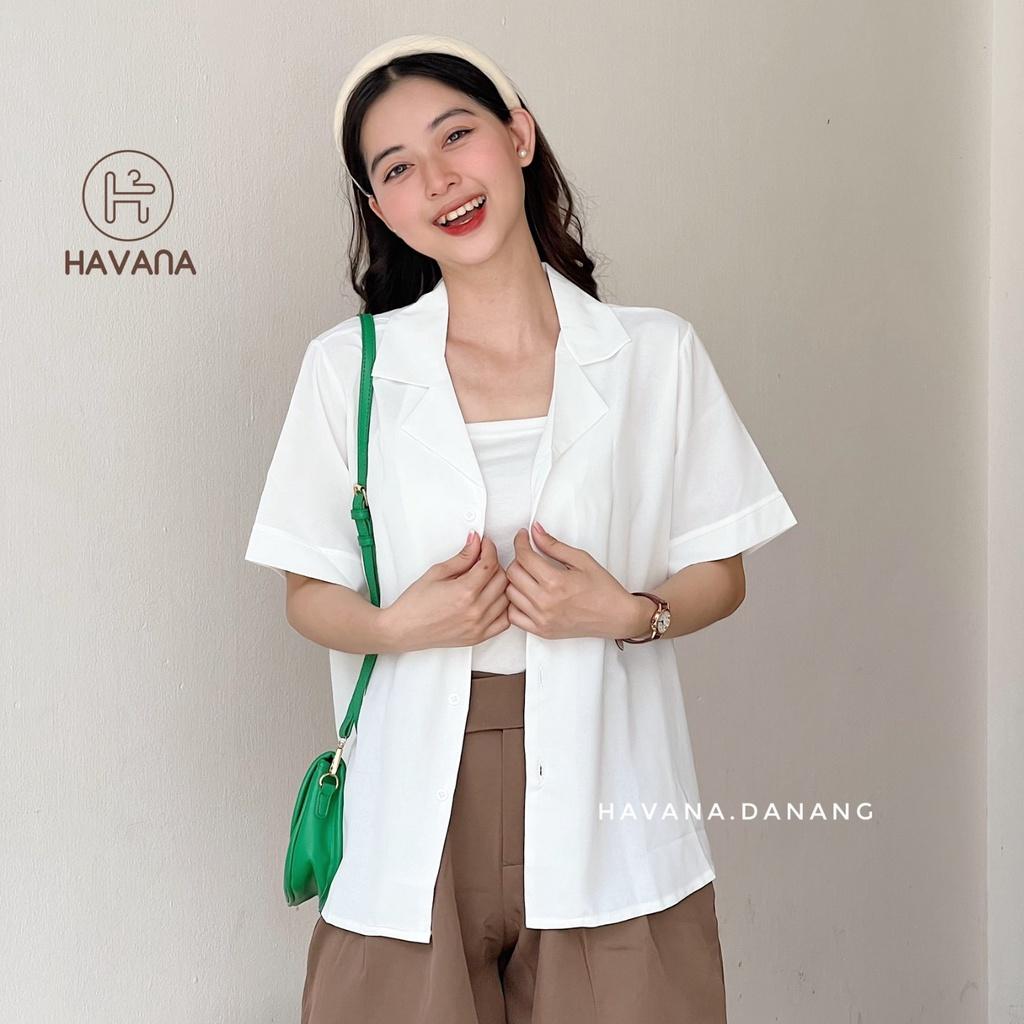 Áo blazer ngắn tay trơn, blazer lụa cộc tay basic phong cách Hàn Quốc