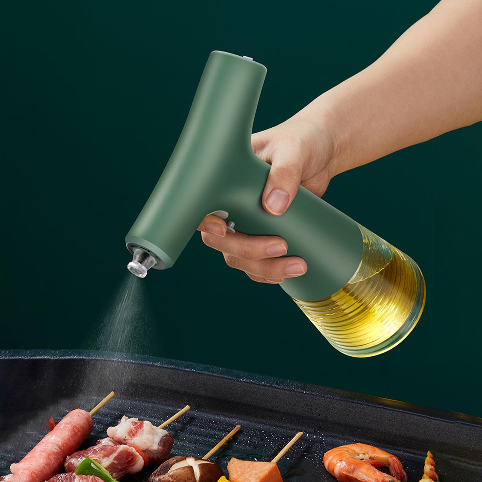 240mL Auto Olive Oil Sprayer With 2 Modes Adjustable Flow Refillable Spray Bottle USB Oil Dispenser