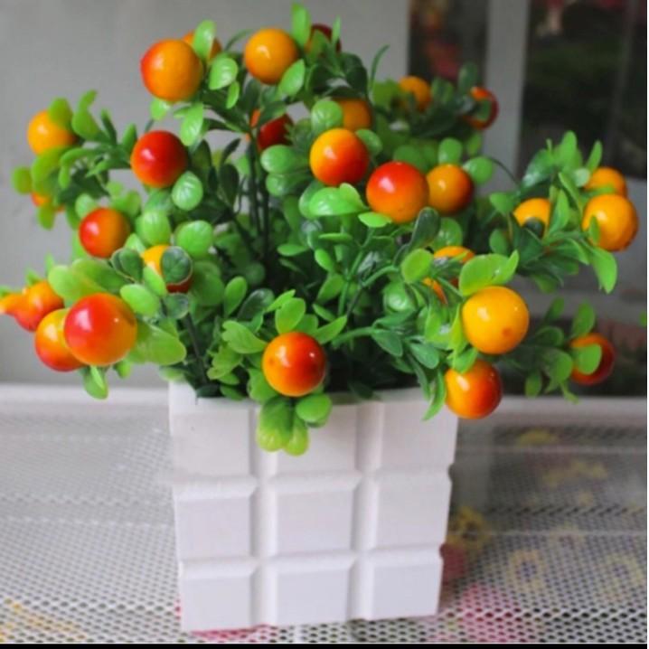 Cành Cây Nhựa Chery Đỏ Trang Trí