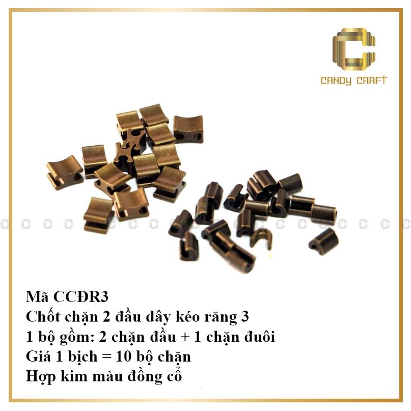 Chốt chặn 2 đầu dây kéo kim loại