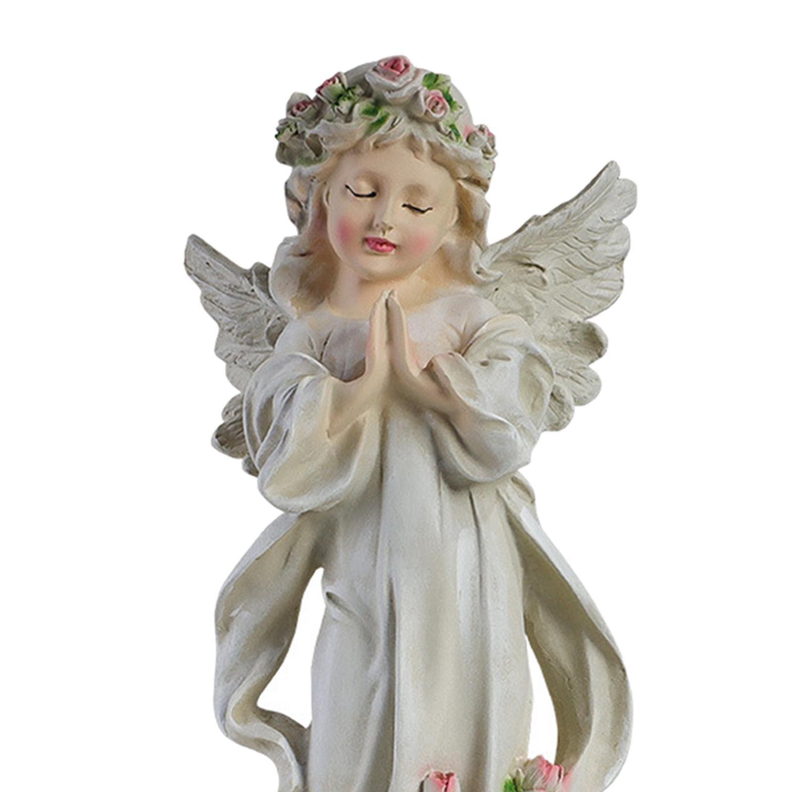 Garden Figurines Angel Yard Collectible Ornament Patio Indoor Decoration