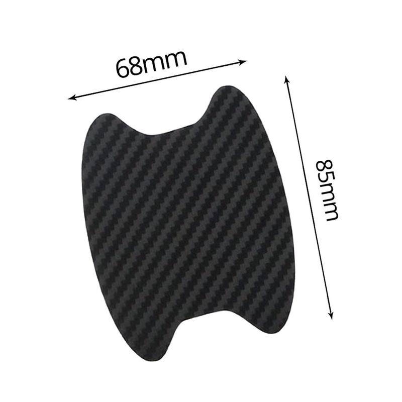 Bộ 4 Miếng Dán Bảo Vệ Tay Cầm Cửa Xe Hơi Chống Trầy Xước Chất Liệu Sợi Carbon Màu Trắng