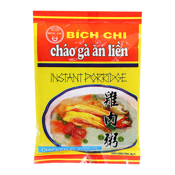 Thùng 50 Gói Cháo Gà Ăn Liền Bích Chi (50g/Gói)