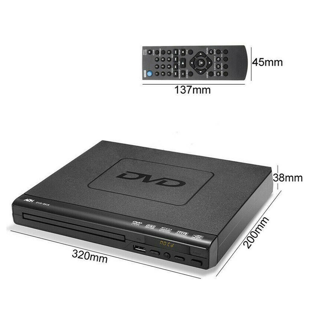 DVD Player ADH CD VCD Music Disc Upscaling USB Remote 1" Screen