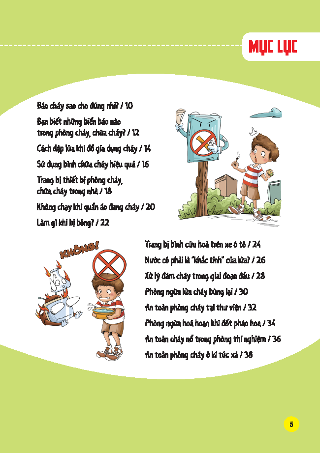 Sách - Sách Tranh Giáo Dục An Toàn Cho Học Sinh - An Toàn Phòng Cháy Chữa Cháy