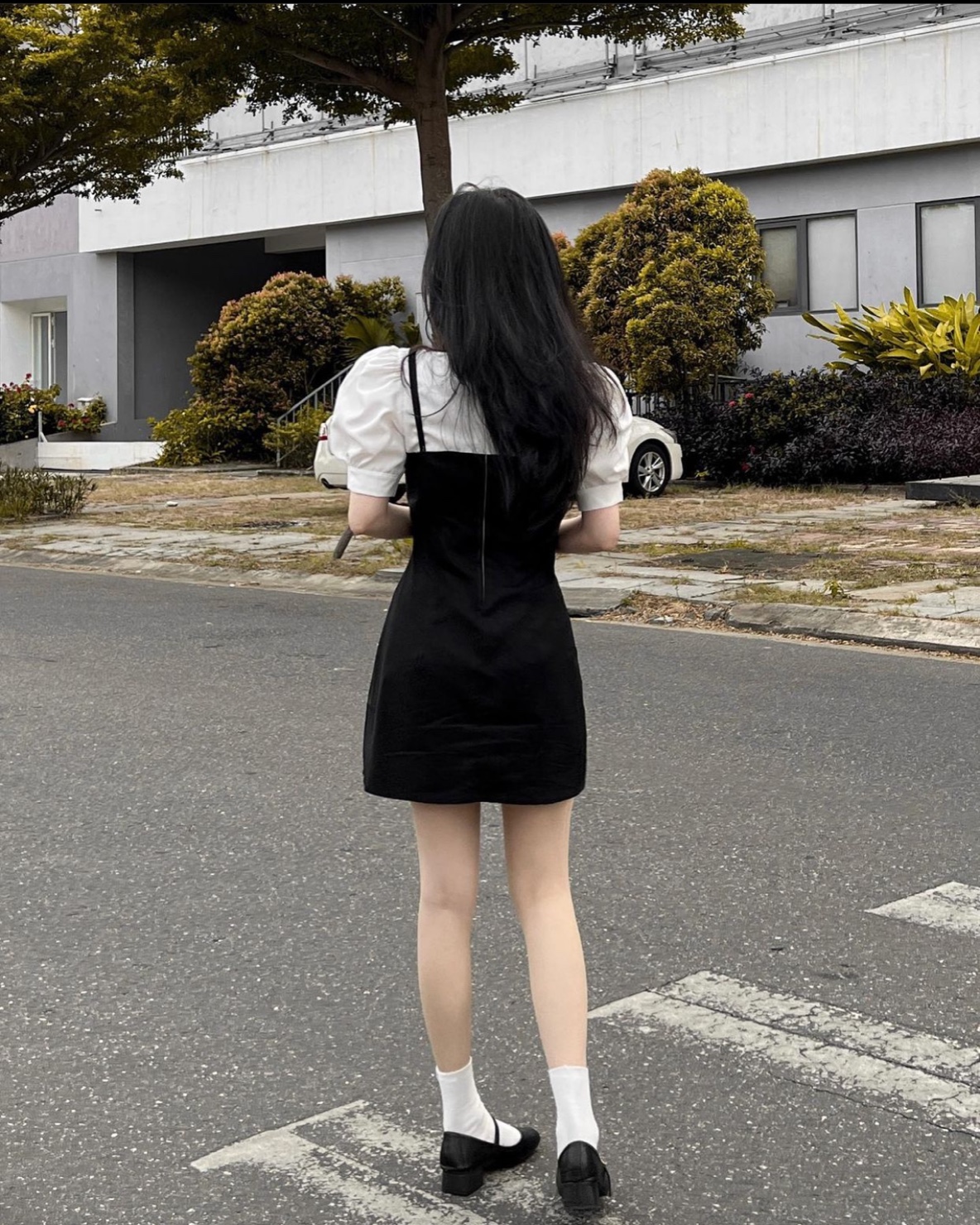 ĐẦM CỔ SƠ MI TAY BỒNG NGẮN