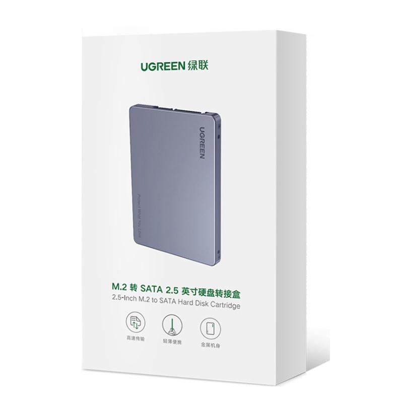 Ugreen UG80338CM344TK Box chuyển ổ cứng SSD M.2 NGFF sang Sata 2.5 - HÀNG CHÍNH HÃNG