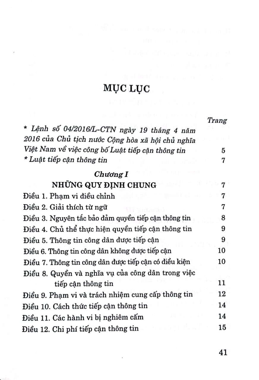 Luật Tiếp cận thông tin