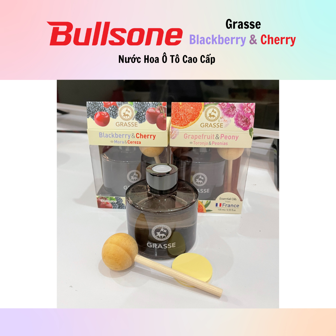 Nước Hoa Ô Tô Cao Cấp Bullsone Grasse Grapefruit & Peony /Grasse Blackberry & Cherry - Nhiều Hương Lựa Chọn - Hàng chính hãng