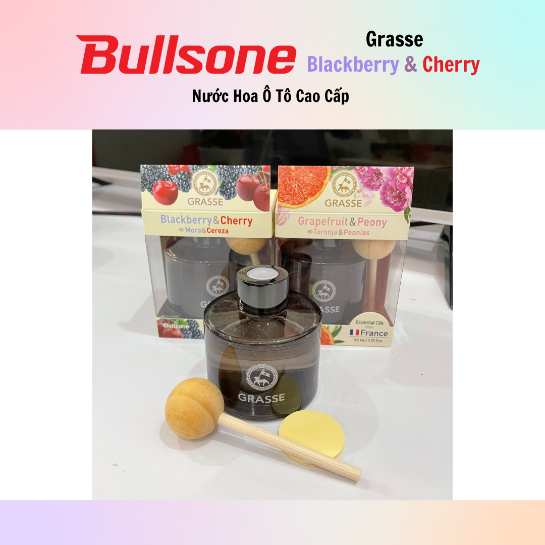 Nước Hoa Ô Tô Cao Cấp Bullsone Grasse Grapefruit &amp; Peony /Grasse Blackberry &amp; Cherry  - Nhiều Hương Lựa Chọn - Hàng chính hãng - Lime &amp; Verbena