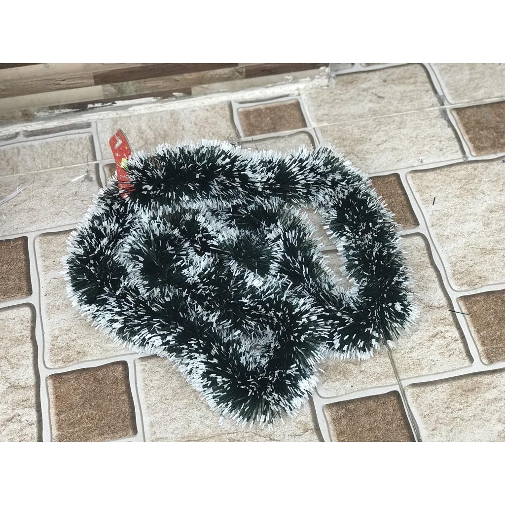 Dây Chồn Xanh, Dây Kim Tuyến Đuôi Chồn Trang Trí Noel Dài 2M, bản 8cm