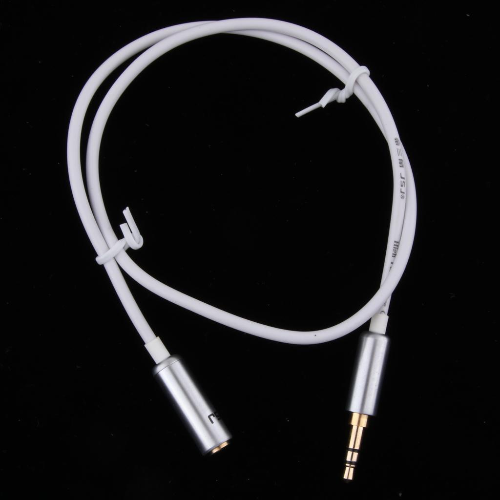 3.5mm Male to Female Auxiliary Stereo Audio Headphone Jack AUX Cable 0.5meter