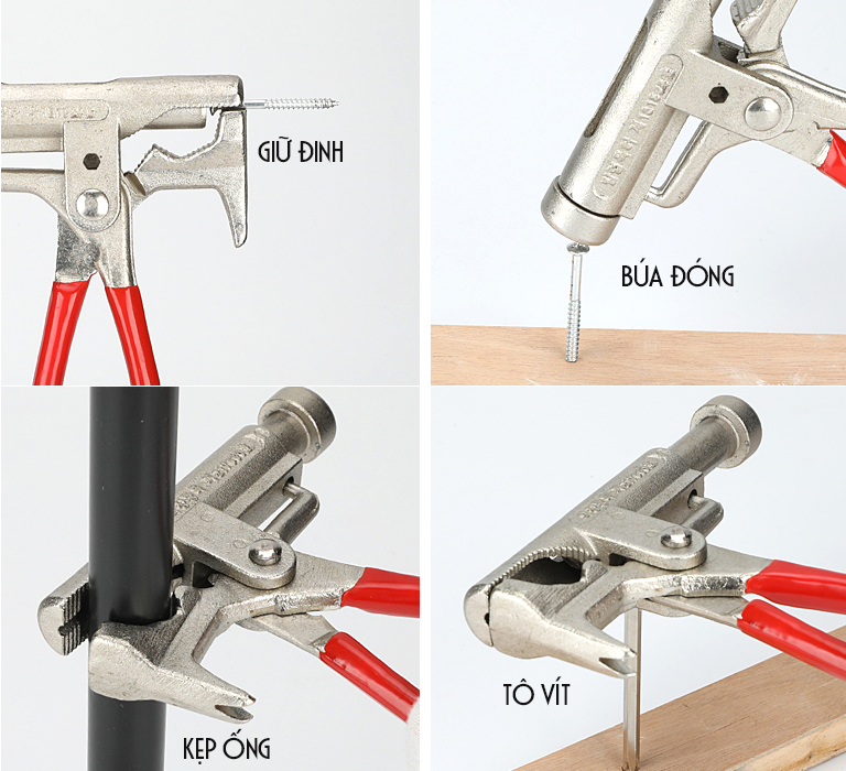 BÚA ĐÓNG ĐINH ĐA NĂNG 10 TRONG 1 KIÊM KÌM GIỮ ĐINH – MS121 – THÉP ĐẶC BIỆT