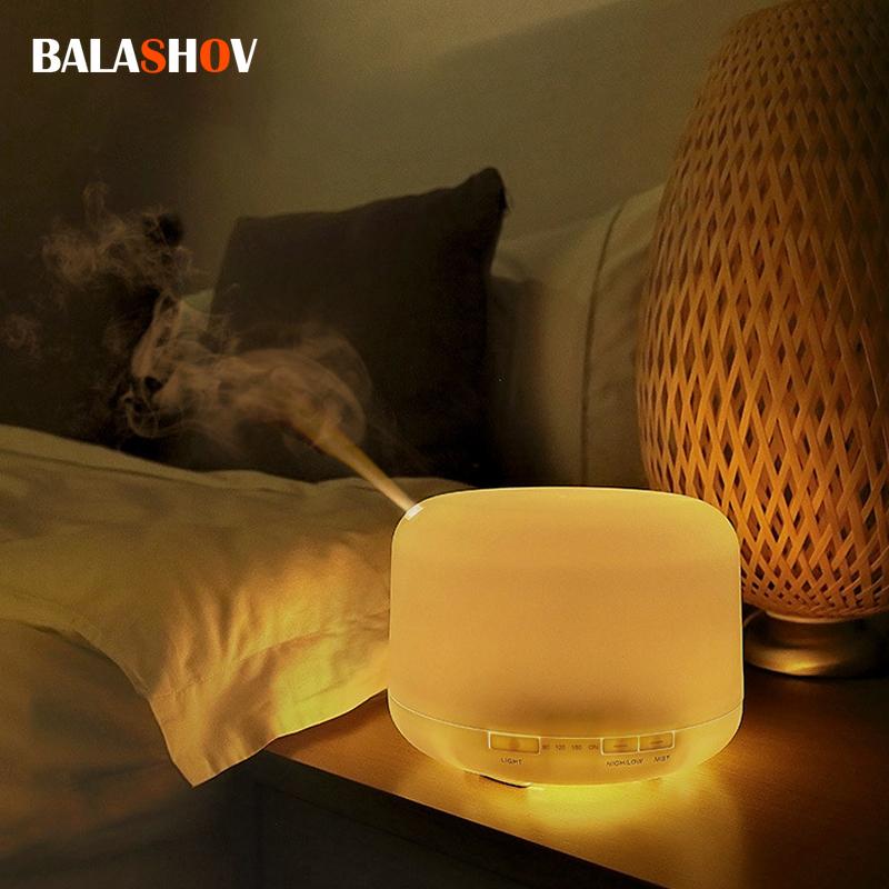 500ML/1000ML Máy Tạo Độ Ẩm Không Khí Điện Máy Khuếch Tán Tắt Tiếng Siêu Âm Thanh Mát Phun Sương Tạo Hộ Gia Đình LED Đèn Tinh Dầu máy Khuếch Tán Tinh Dầu