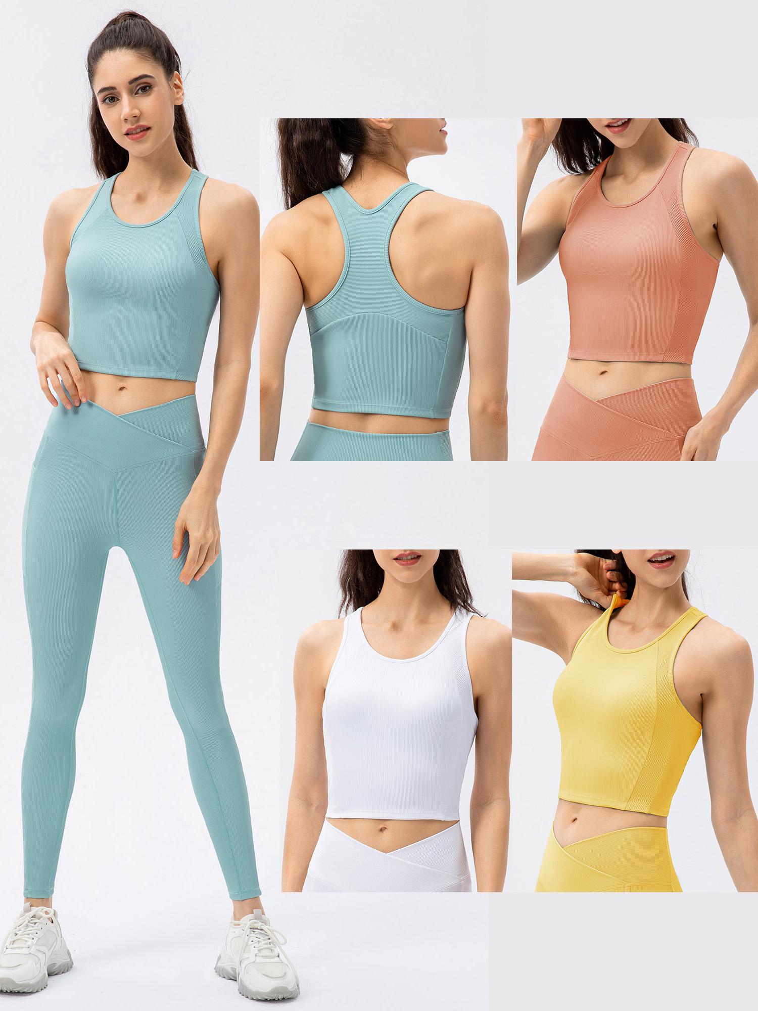 Áo ngực thể thao Yoga Tank Tops nữ với áo khoác để tập thể dục chạy bộ