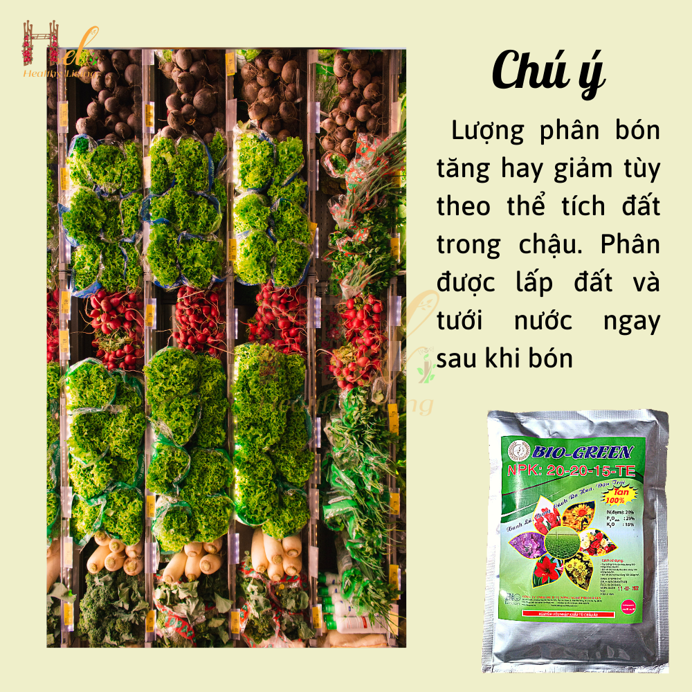 Phân Bón NPK 20 20 15 + TE BIO GREEN 500Gr Tan Trong Nước100% Chuyên Cho Hoa, Cây Cảnh Giúp Cây Ra Hoa, Hoa Đẹp, Lâu Tàn