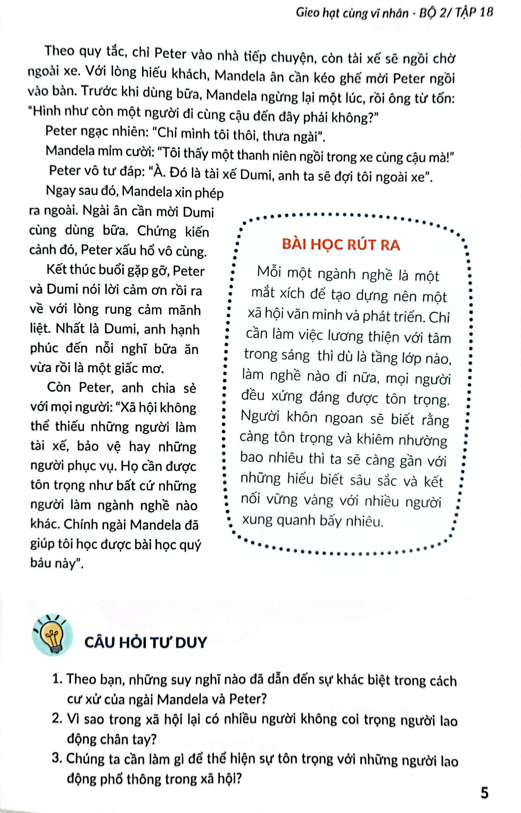 Sách - Gieo Hạt Cùng Vĩ Nhân - Bộ 2 - Tập 18