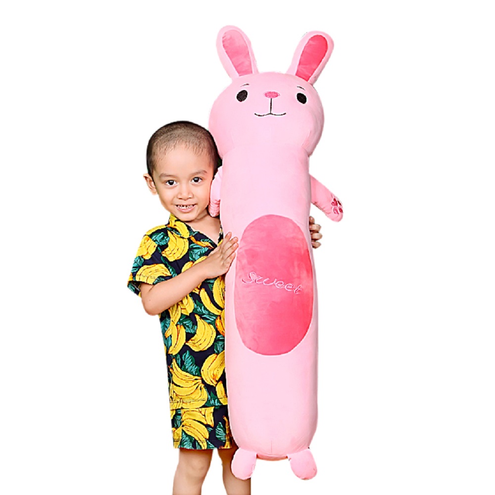 Gối ôm, thú nhồi bông, gấu bông Sweet hình con thú size bự 90cm Tặng đồ chơi rùa tập bơi cho bé màu ngẫu nhiên