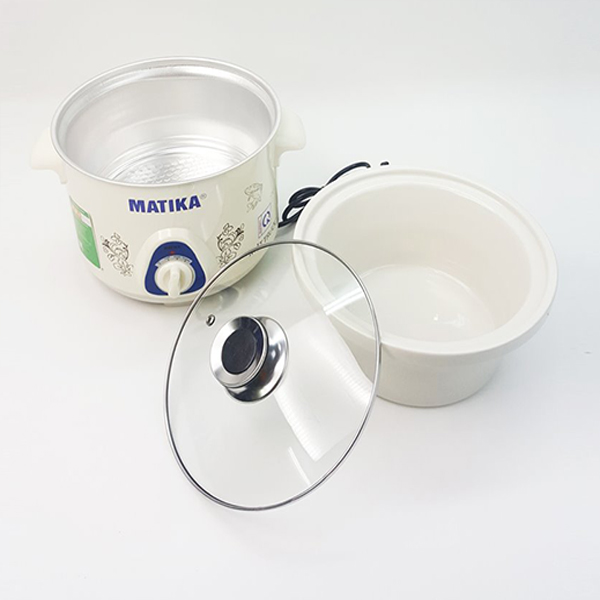 Nồi kho cá nấu cháo - Nồi nấu chậm Matika MTK-9125 - Hàng chính hãng